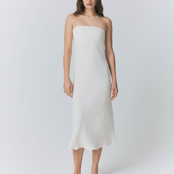 Ghost Women's Crepe Bandeau Midaxi Bodycon Dress - Ivory, Ivory