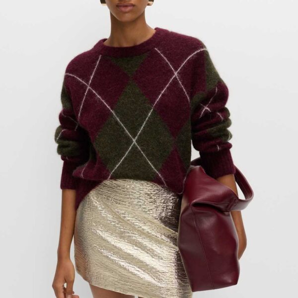 M&S Collection Women's Metallic Textured Mini Column Skirt - 12REG - Gold, Gold