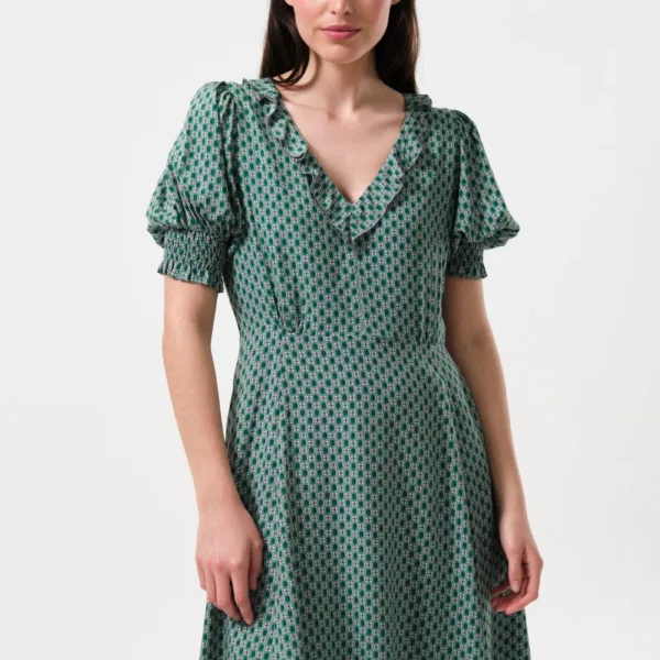 Solyne Flower Tile Print Mini Dress