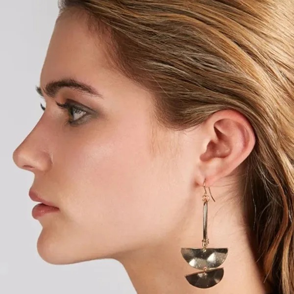 Erin Roman Gold Drop Earrings