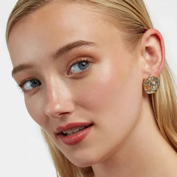 Perida Inlayed Stud Earrings in Multi