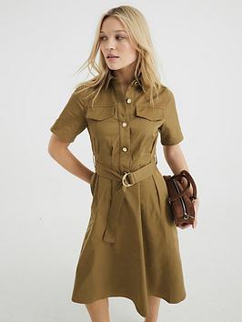 River Island Utility Belted Dress - Beige