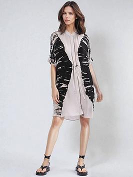 Religion Jade Tie Dye Tunic Dress With Tie Dye - Beige