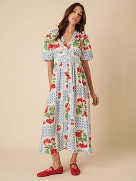 Nobodys Child Starlight Floral Midaxi Dress - Red