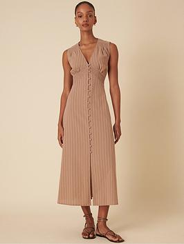 Nobodys Child Lucinda Stripe Midi Dress - Neutral
