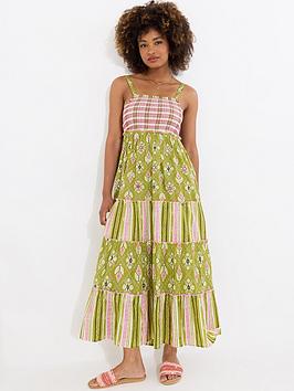 Joe Browns Remarkable Printed And Embellished Maxi Dress - Green