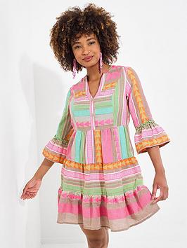 Joe Browns Summer Is Here Jacquard Tunic Dress - Pink