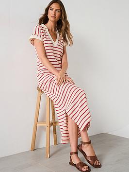 Mango Knitted Midi Dress - Red