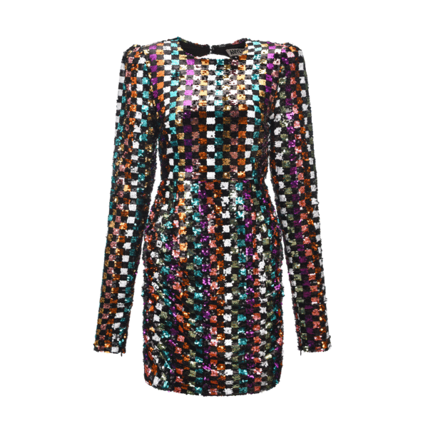 Tango Sequin Open Back Mini Dress