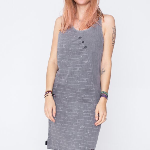 Alife And Kickin - Cameron Steal Denim - Dress - grey - L - 95% Organic Cotton, 5% Elastane,Denim