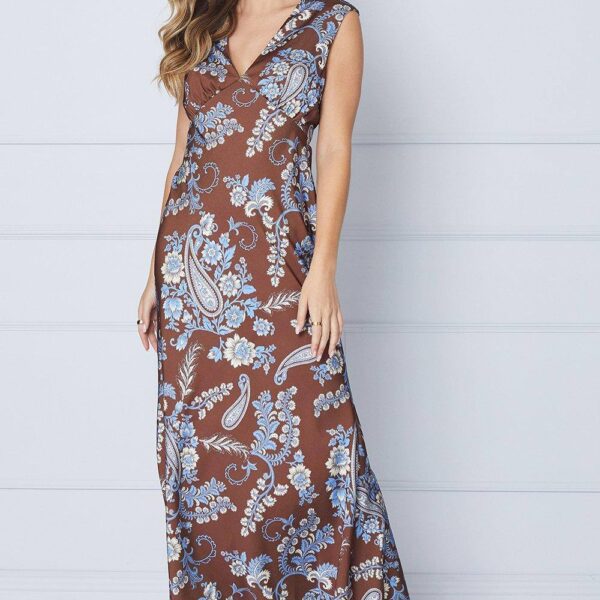 Occasion Petite Satin Open Back Maxi Dress