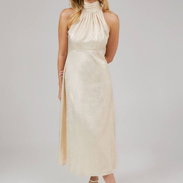 Shimmer Chiffon Halterneck Bridesmaid Dress