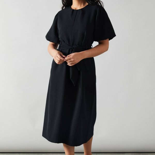 Womens Petite Tailored Crepe Pencil Dress