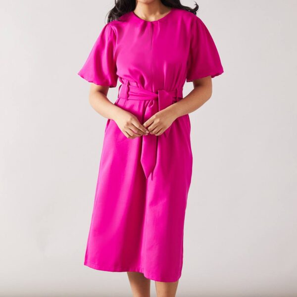 Womens Petite Tailored Crepe Pencil Dress