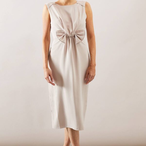 Womens Occasion Tailored Bow Pencil Midi Dress