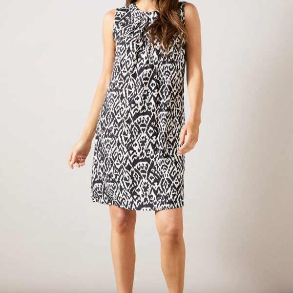 Womens Aztec Print Viscose Shift Dress