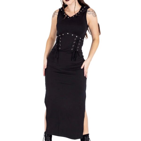 Vixxsin - Cora Black - Dress - black - L - 95% Cotton, 5% Elastane,Jersey