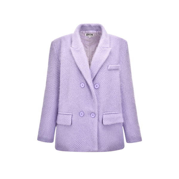 Amaya Lilac Double-Breasted Blazer Jacket