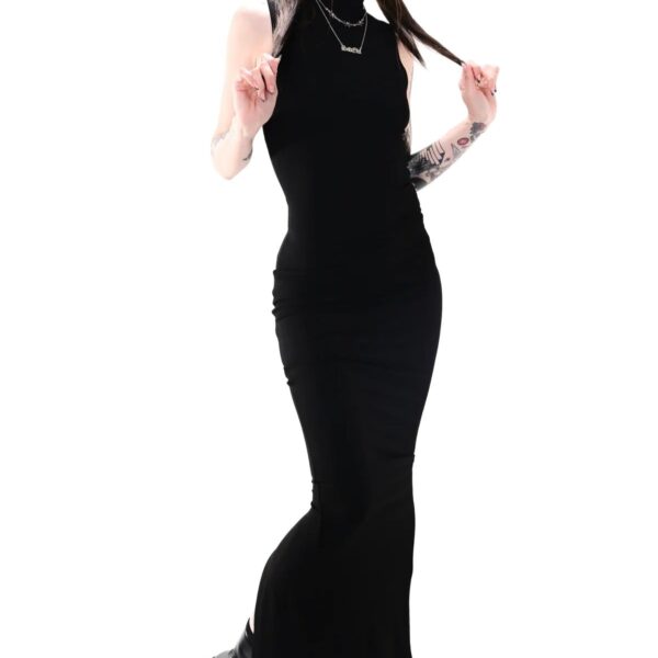 Foxblood - Claire High Neck Maxi Black - Dress - black - S - 95% Viscose, 5% Elastane,Viscose