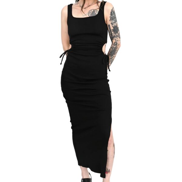 Foxblood - Ella Maxi Black - Dress - black - L - 95% Cotton, 5% Elastane,Jersey