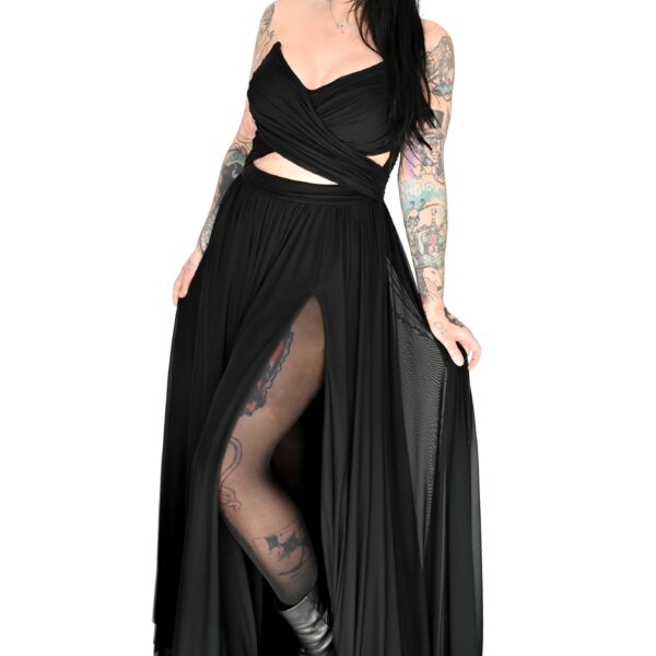 Foxblood - Hestia Gown Black - Dress - black - L - 95% Polyester, 5% Elastane,Mesh