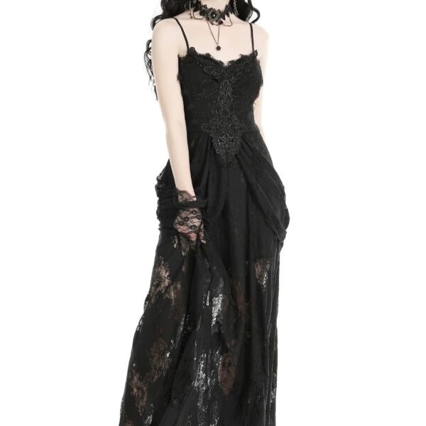 Dark In Love - Gothic Elegant Lace Black - Dress - black - XL - gid://shopify/Metaobject/72785330413,Lace