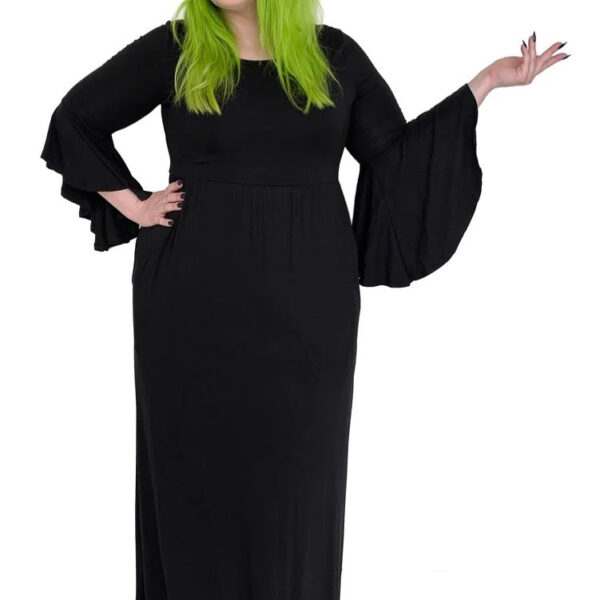 Foxblood - Blair Bell Sleeve Maxi Black - Dress - black - S - 91% Modal, 9% Elastane,Jersey