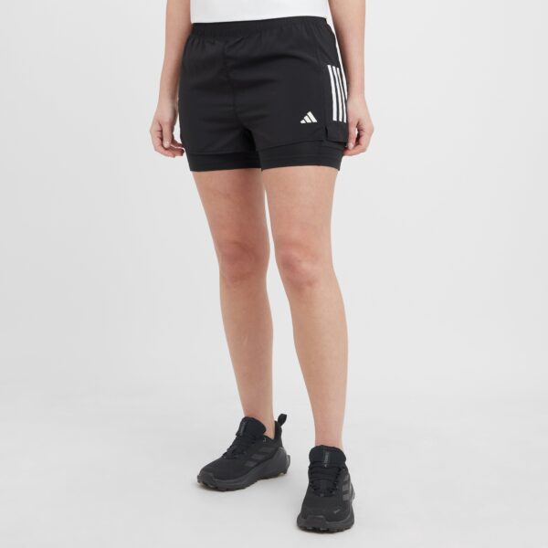 adidas Women's Own the Run Climacool 2-in-1 Shorts, Black