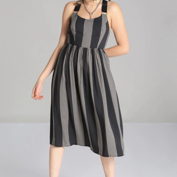Hellbunny - Lita Black/Grey - Dress - black - M - 100% Viscose,Viscose