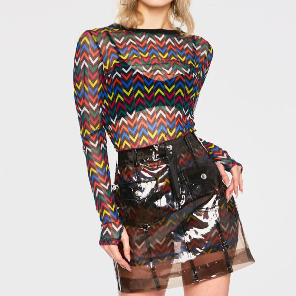 Jawbreaker - Plastic Fantastic Multicoloured - Skirt - multicolored - XL - 100% Polyurethane