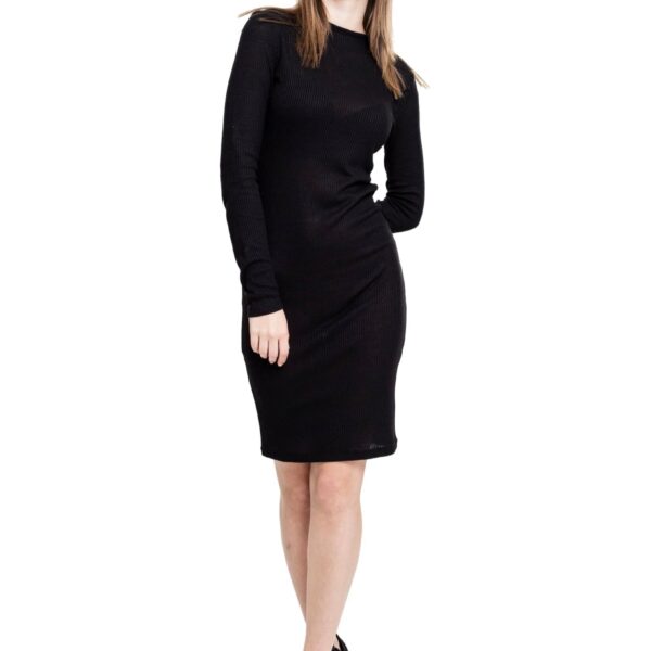 Urban Classics - Ladies Rib Dress Black - Dress - black - S - 80% Viscose, 20% Nylon,Knitwear