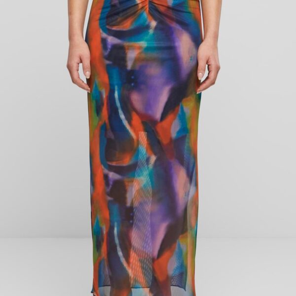 Urban Classics - Ladies AOP Mesh Tube Multicolorreflection - Skirt - multicolored - XS - 90% Polyester, 10% Elastane,Mesh