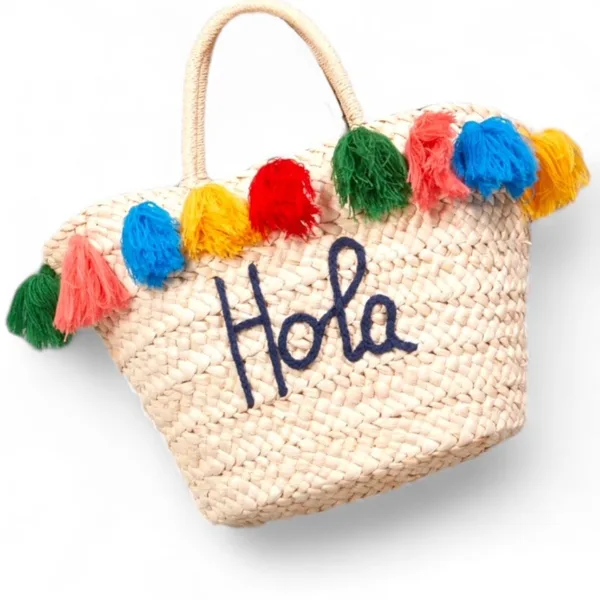 Hola Tassel Straw Bag