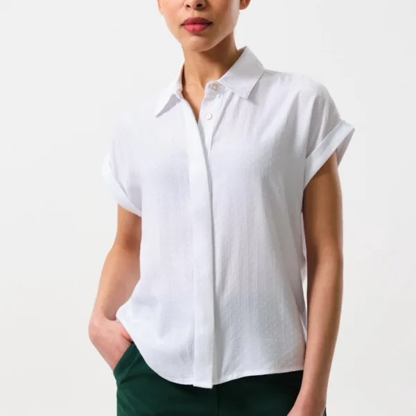 Abinaya Short Sleeved Shirt White