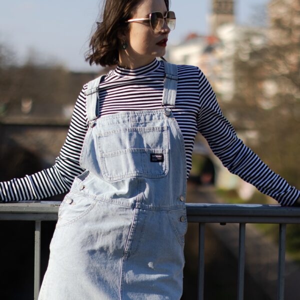 Dr. Denim - Connie Dungaree Pebble Superlight Retro - Dress - blue - XS - 100% Cotton,Denim